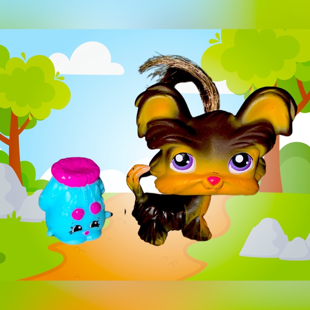 LPS shih tzu and shopkins accessory set of 2